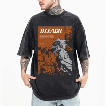 Тениска Bleach с негабаритными графични футболками Унисекс в стил хип-хоп е най-Добрият аксесоар за феновете на аниме от чист памук