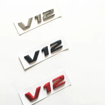 V12 Крило Отзад на Опашката Логото на Автомобила Значка Емблема на Стикер 3D Метален Украса Стикер на Самозалепващи За Mercedes Benz A/C/E/S Class