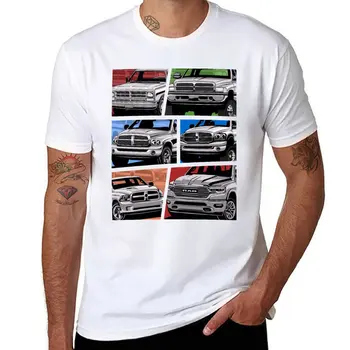 Нова тениска RAM Truck Generations, бели тениски за момчета, реколта дрехи, забавни тениски за мъже