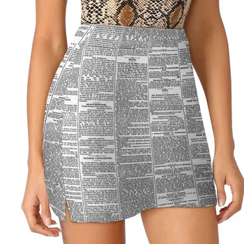 Пола-панталон от вестникарска хартия, светонепроницаемая, дамски поли, костюми за рейва за жени