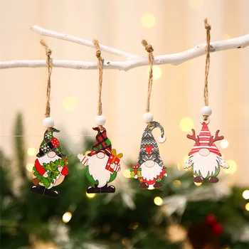 1БР Дървена Коледна Висулка Весел Коледен Декор за Дома 2023 Навидад Украса на Коледна Елха Декор с Коледни Подаръци, Нова Година 2023