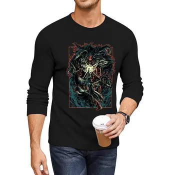 Нова дълга тениска с изображение на кървава звяр, тениска с аниме, тениски по поръчка, тениска оверсайз, мъжки ризи с модел в стил хип-хоп
