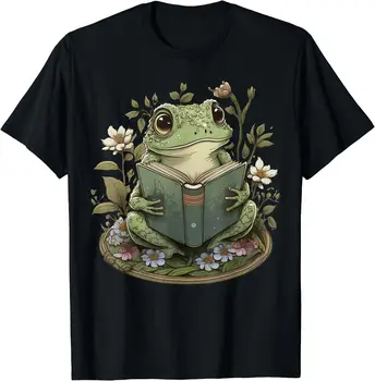 Сладко Детска стилна тениска с образа на жаба за момичета, жени, Мъже, Жени, Черна тениска с къс ръкав