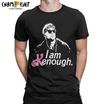 Мъжки t-shirt Come On Kenough Забавна тениска от чист памук с къс ръкав, тениска Ryan Gosling, блузи с кръгла яка, графика