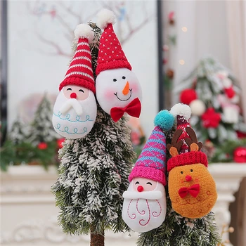 Коледни мультяшные възли на кукла, окачена висулка, Дядо Коледа, Снежен човек, Кукла Лосове, Весела Коледна елха, декорация за дома, коледа, Коледни декорации