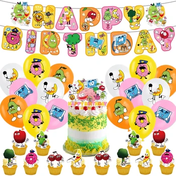 Мозъчна игра с лопата, украса за парти в чест на рождения ден, Аксесоари за партита, банер с въздушно топка, на фона на торта, Детски душ