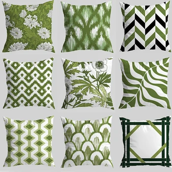 Зелен калъф за възглавници в скандинавски стил с набивным модел за дома, хол, мека мебел, украса спални, калъфка за възглавница